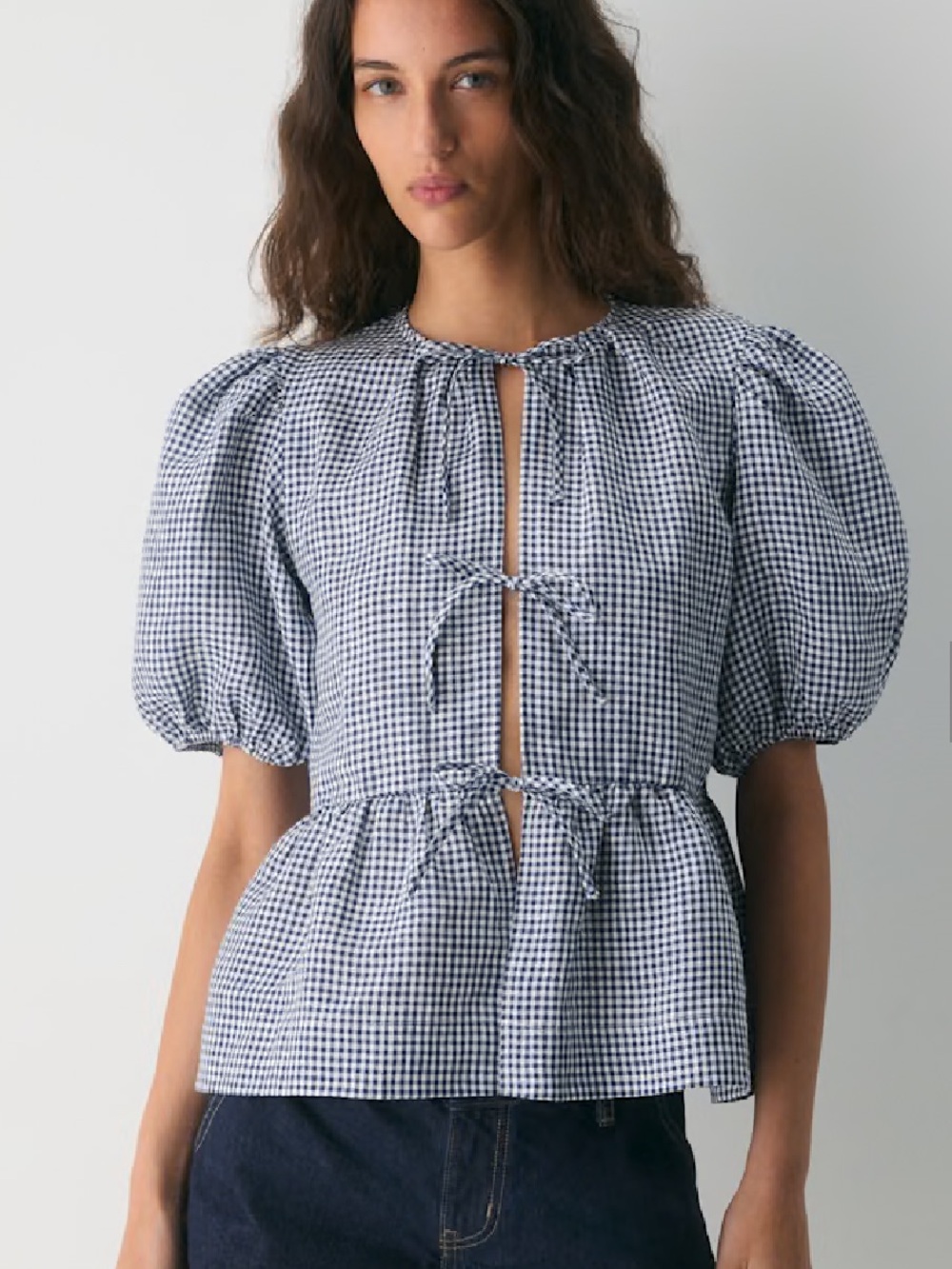 Aritzia Gingham Violette Top